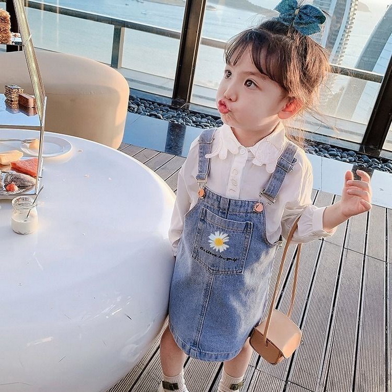 Baby Clothing Line - Gaun Suspender Jeans Bayi Perempuan 2-10