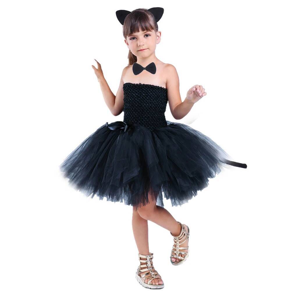 Baby Tutu Skirt - Gaun Tutu Kucing Hitam Lucu Gaun