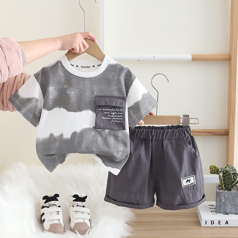Baju Musim Panas Bayi Laki-lak - Baby Clothing Drawing ulasan dan harga
